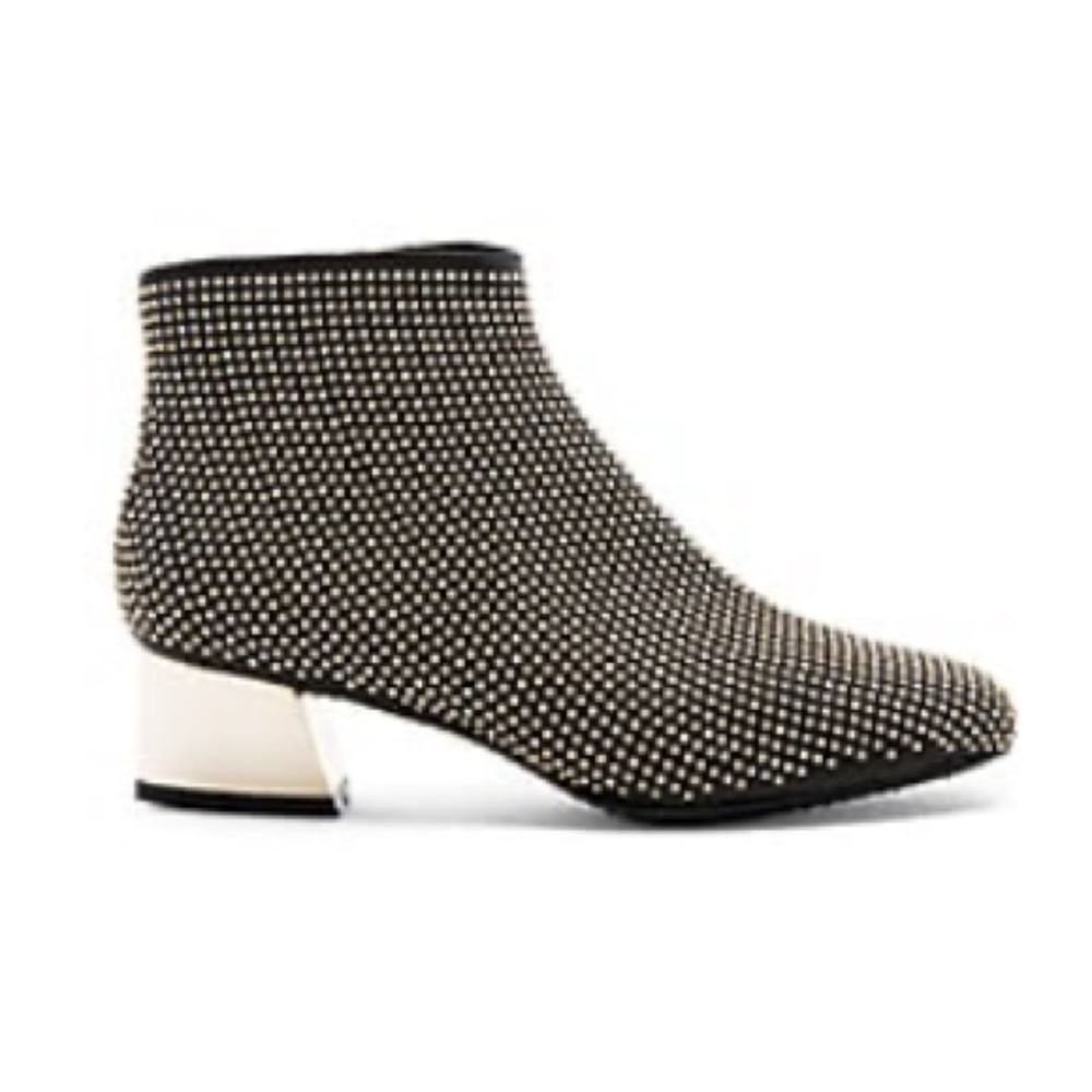 Alice + Olivia black studded booties